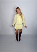 Sunny Days Chiffon Button Down Mini Dress