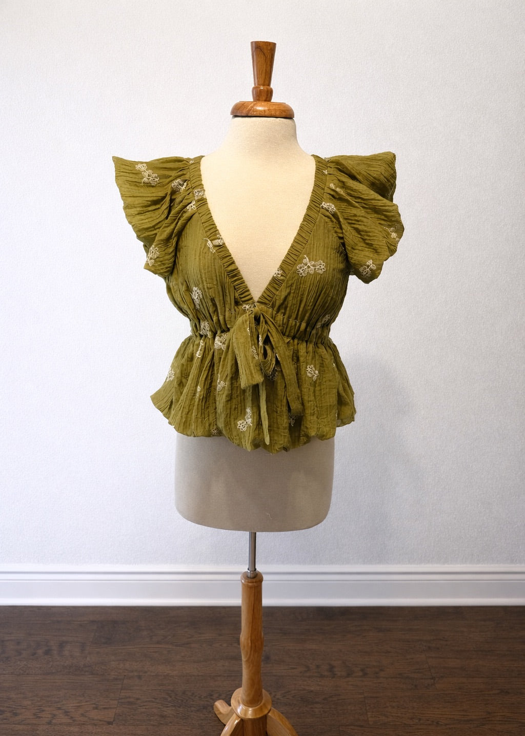 Sweet Magnolia Tie-Waist Crop Top
