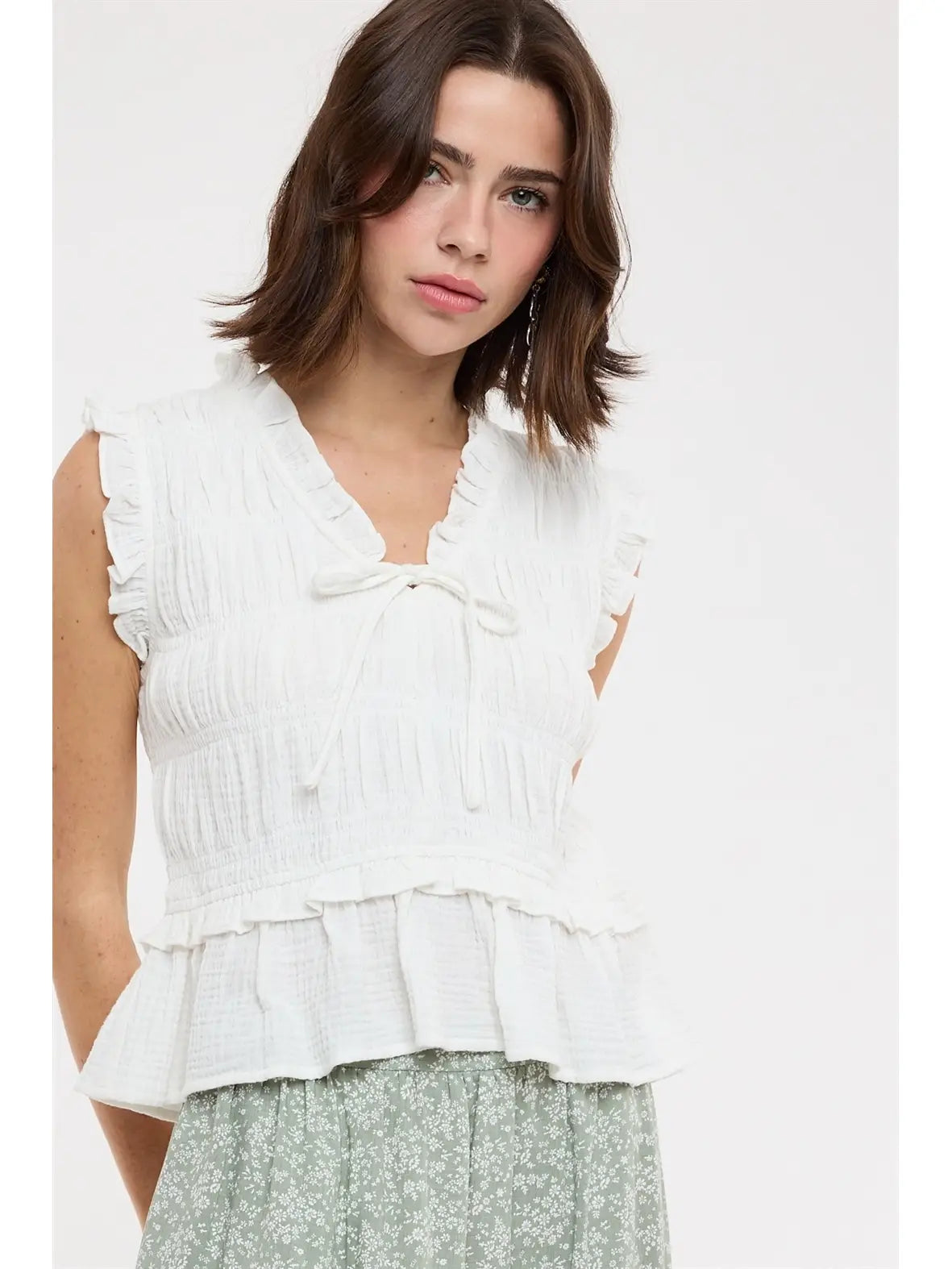 Smooches Ruffle Peplum Top