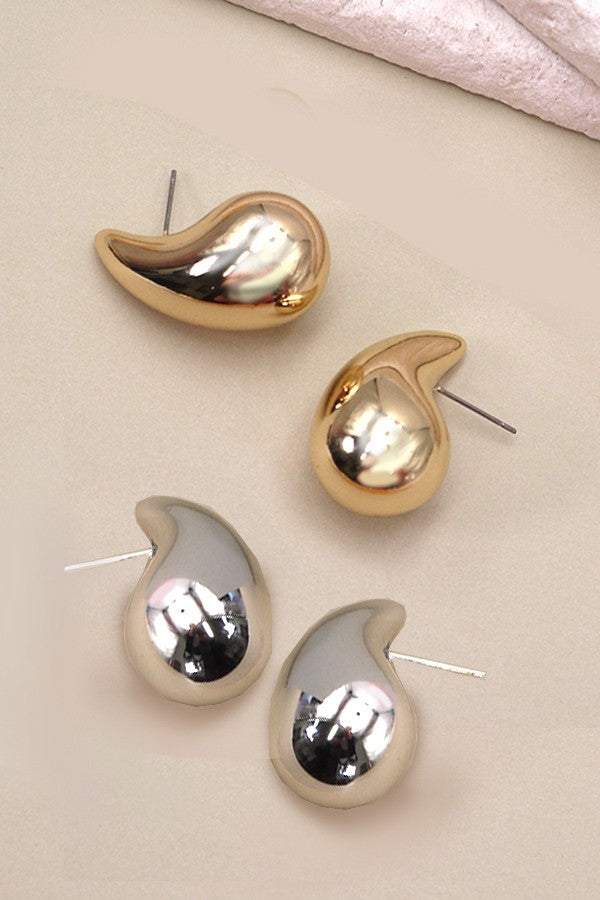 Molten Drop Stud Earrings