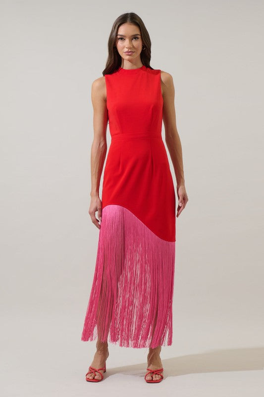 Pretty in Fringe Maxi Dress