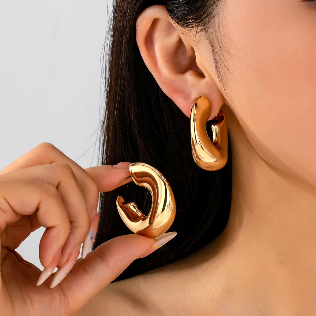 Molten Orbit Hoop Earrings