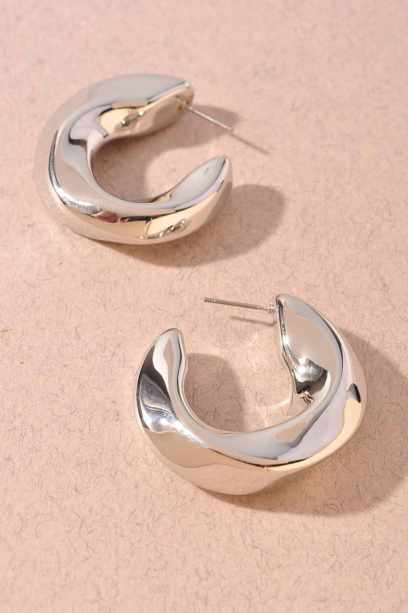 Crescent Hoop Earrings