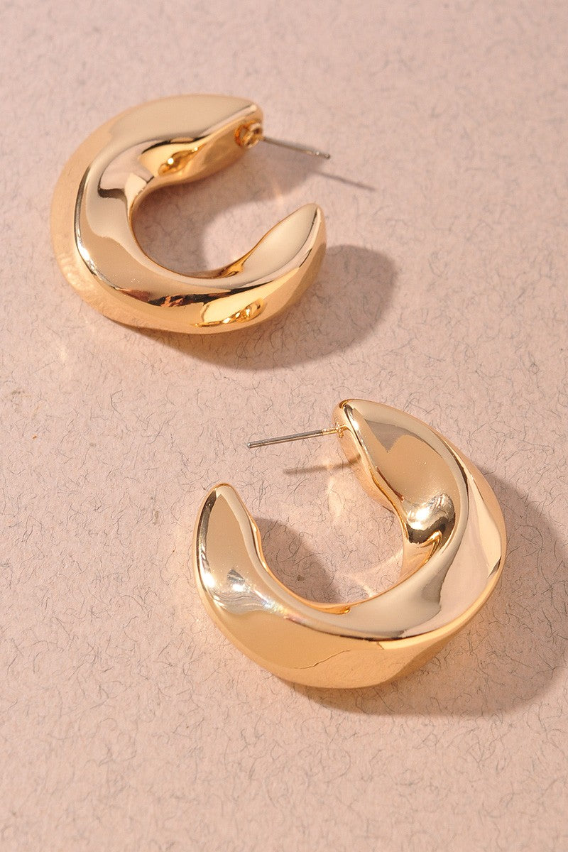 Crescent Hoop Earrings