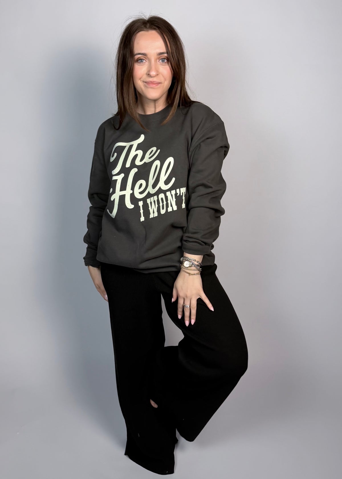 *Fantzy's Original* The Hell I Won't Crew Neck Oversize Sweatshirt