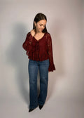 Crimson Spell Lace Top