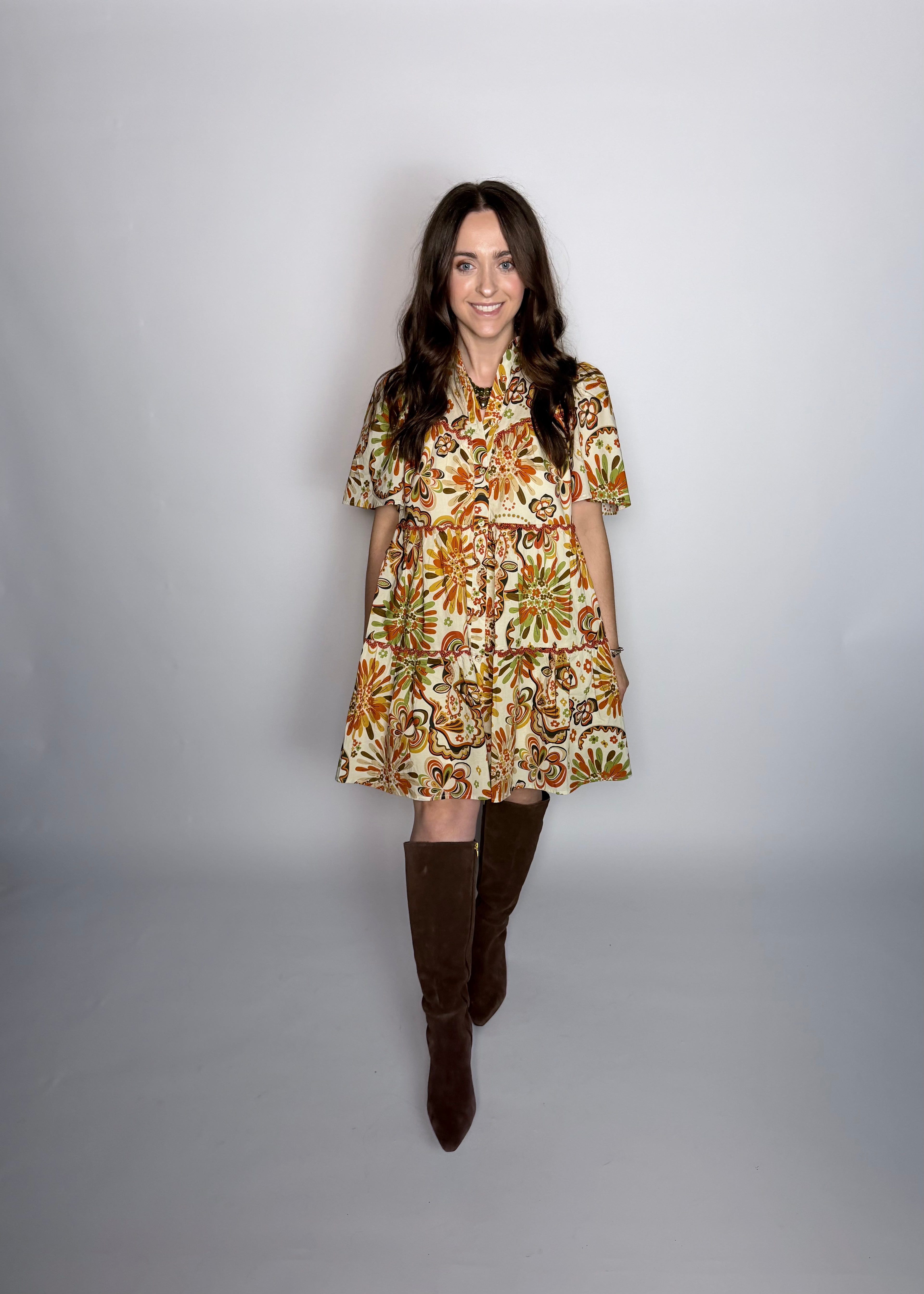Fresh Pick Floral Button-Down Dress