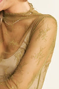 Lace Layering Top - Olive