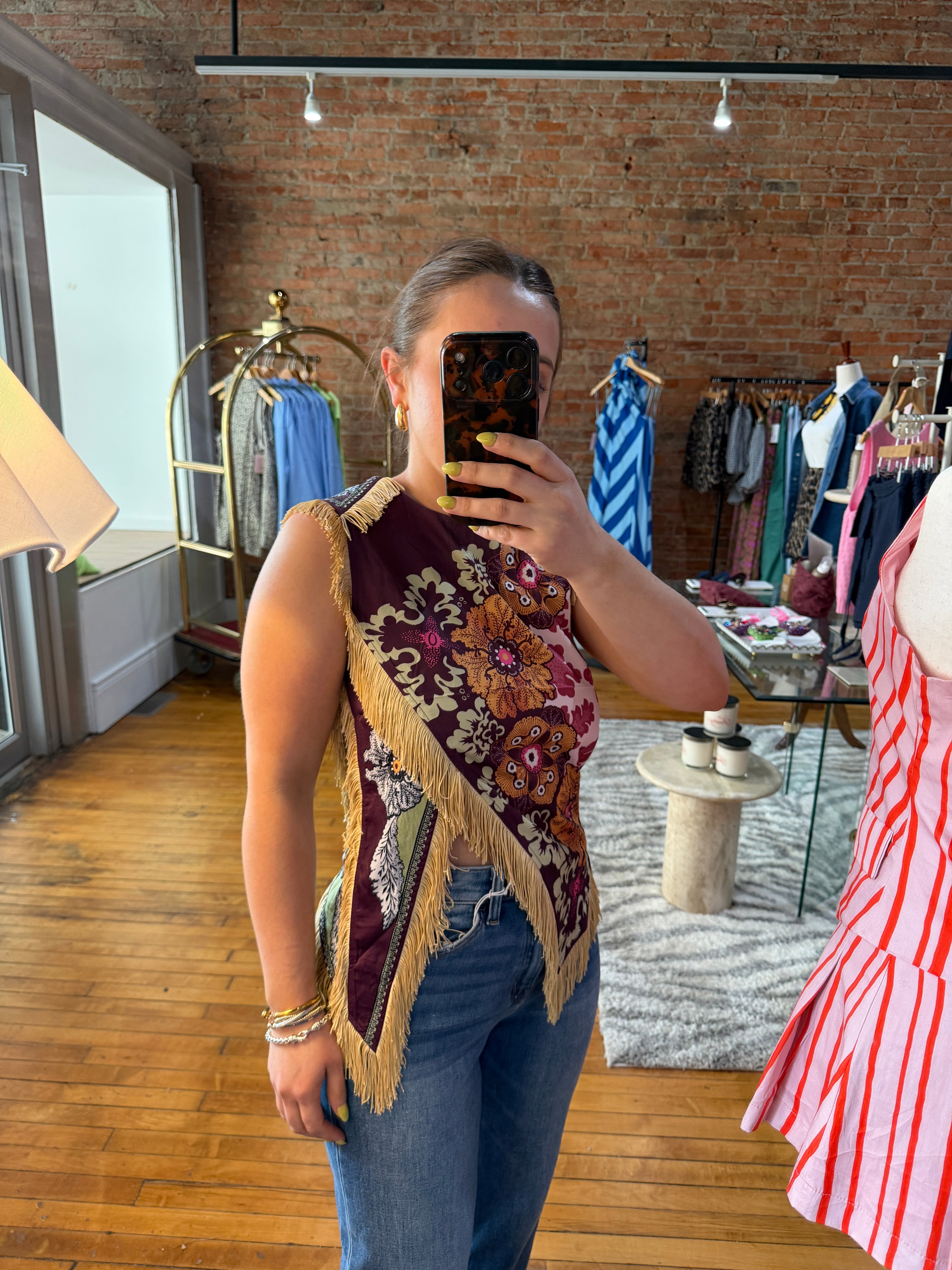 Funkyyyy Floral Fringe Top