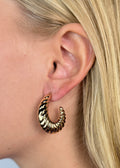 Golden Braid Hoop Earrings