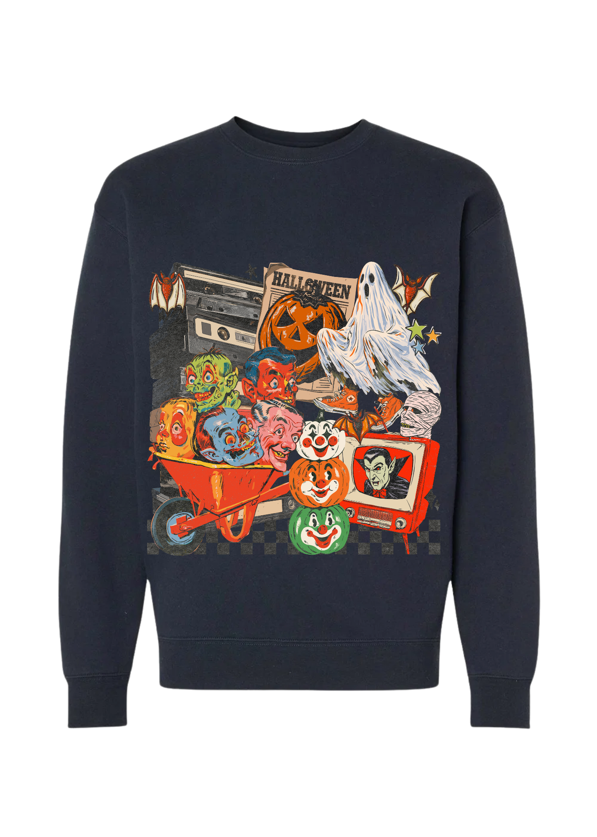 *Fantzy's Original* Vintage Count Dracula Crew Neck Oversize Sweatshirt