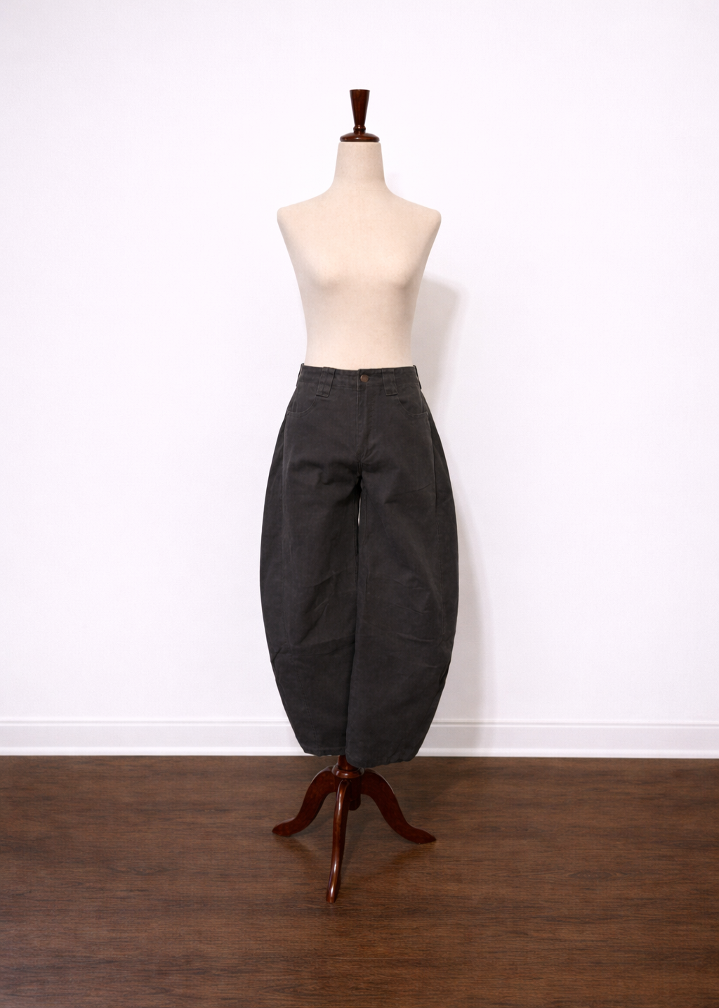 The Everyday Washed Black Barrel Pants