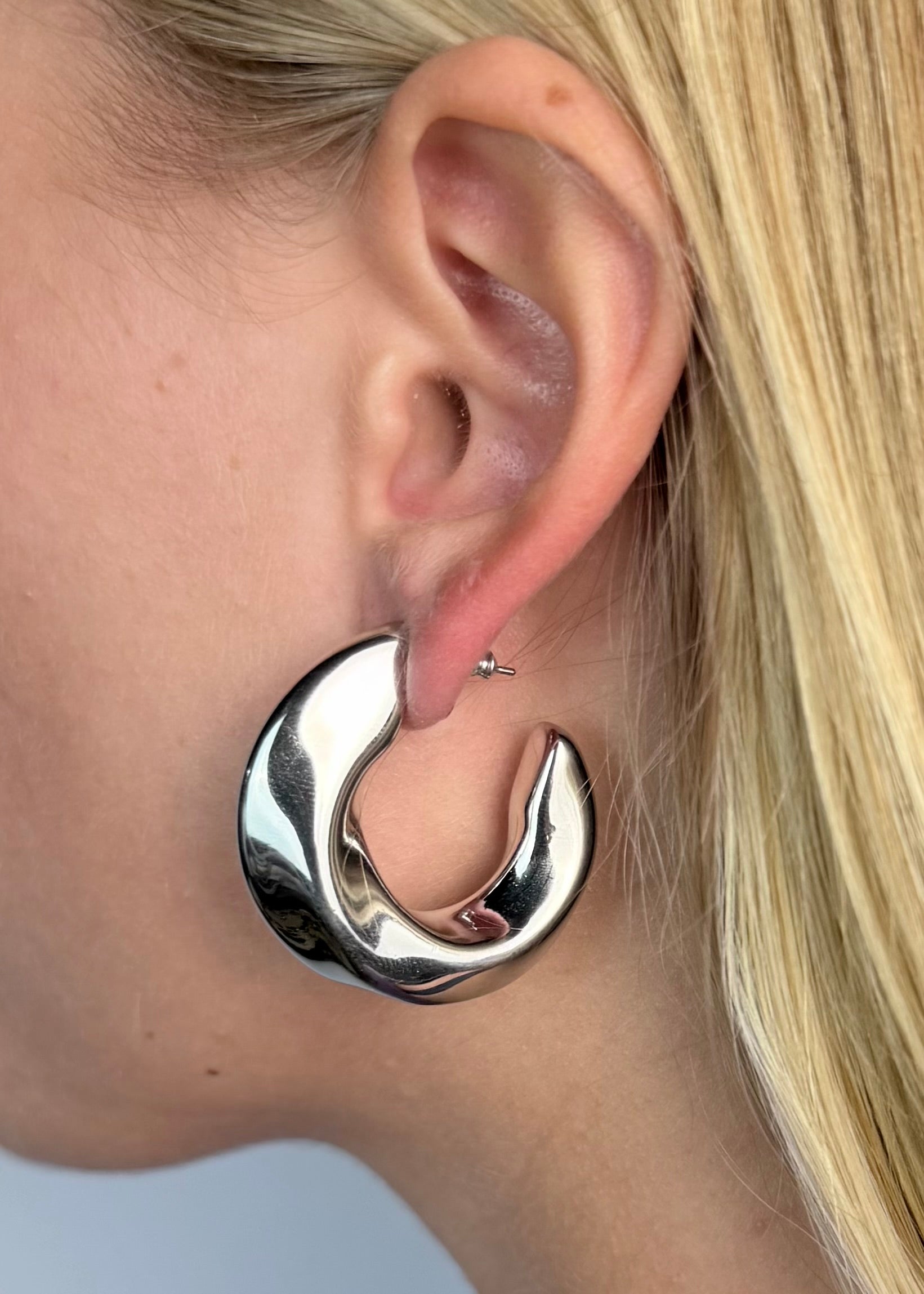 Crescent Hoop Earrings
