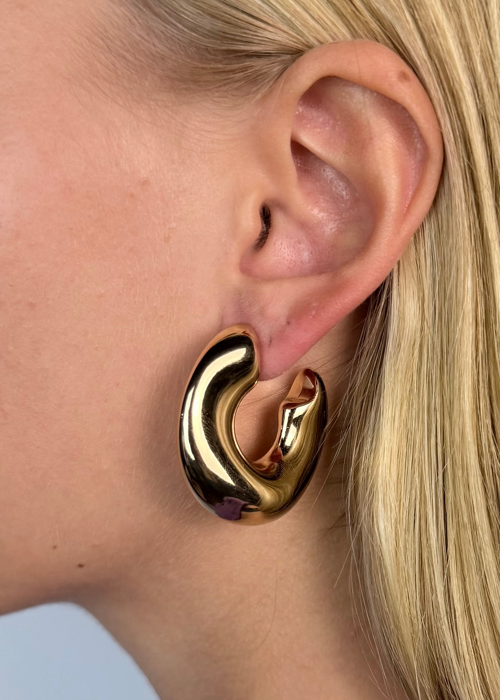 Molten Orbit Hoop Earrings
