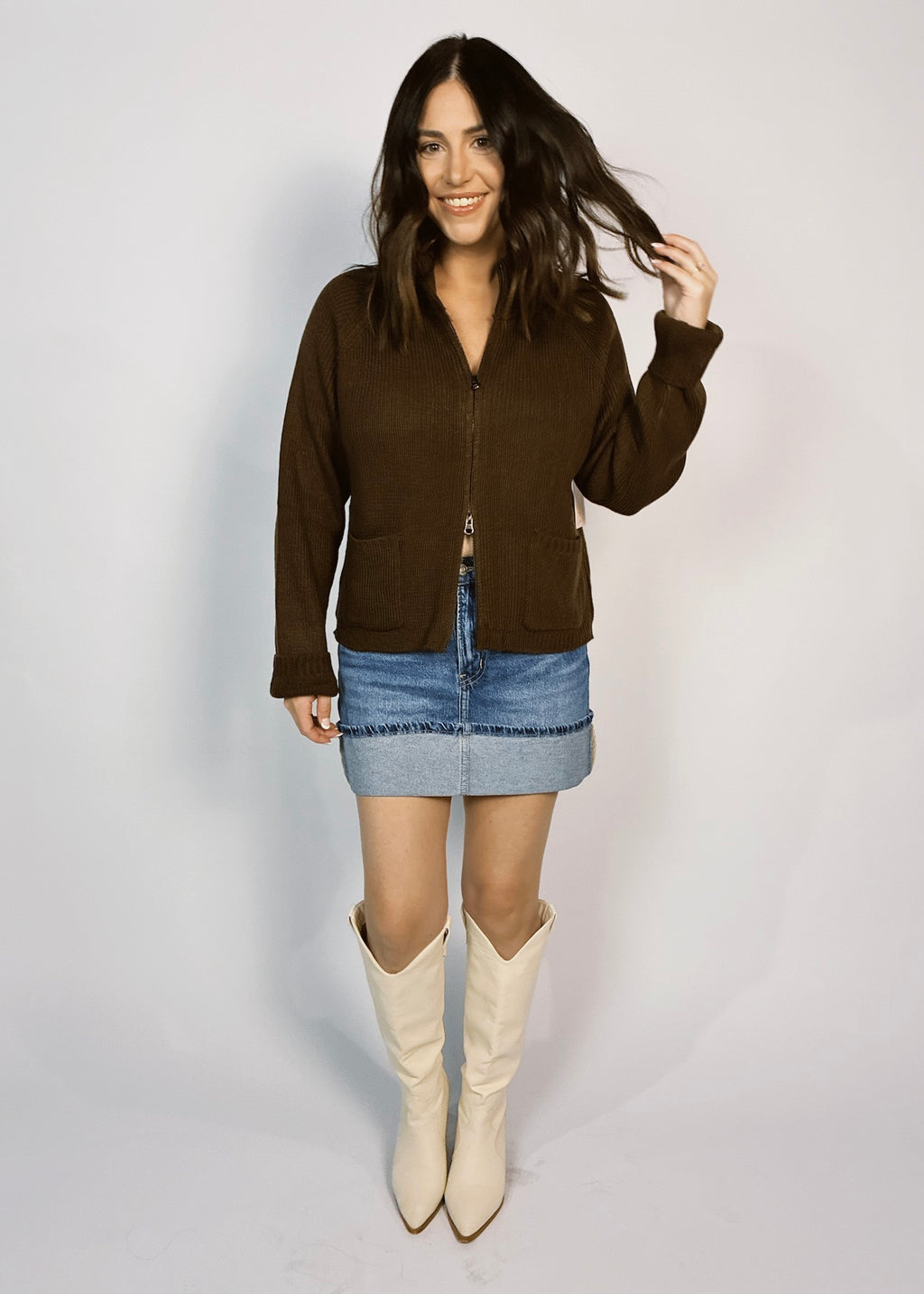 Turn It Up Denim Mini Skirt