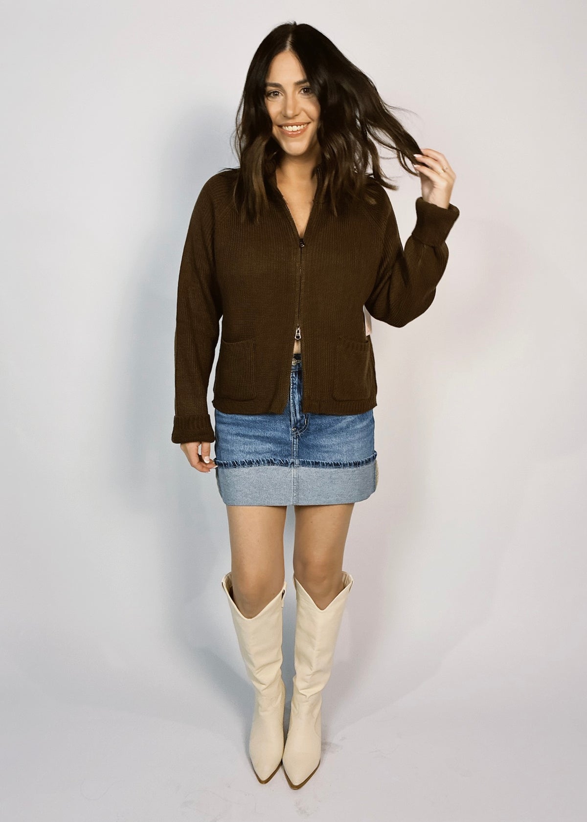 Turn It Up Denim Mini Skirt