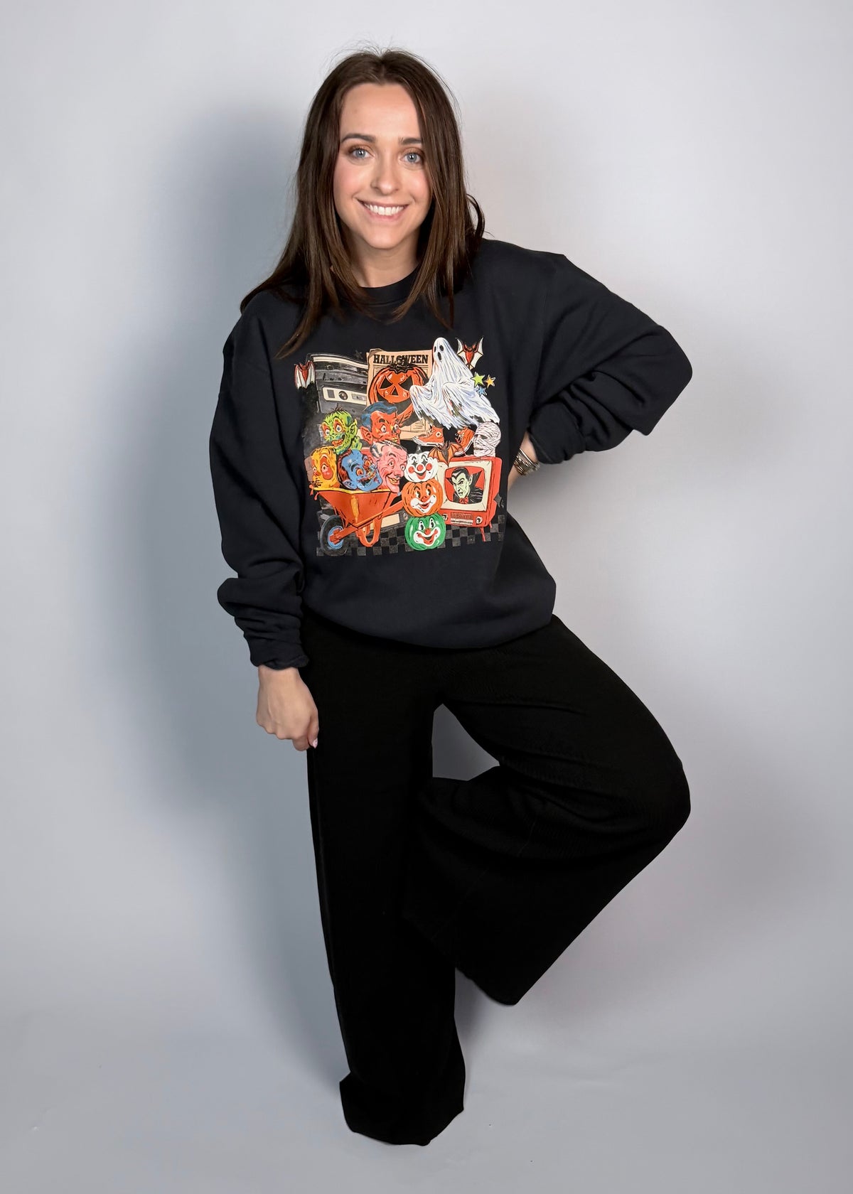 *Fantzy's Original* Vintage Count Dracula Crew Neck Oversize Sweatshirt