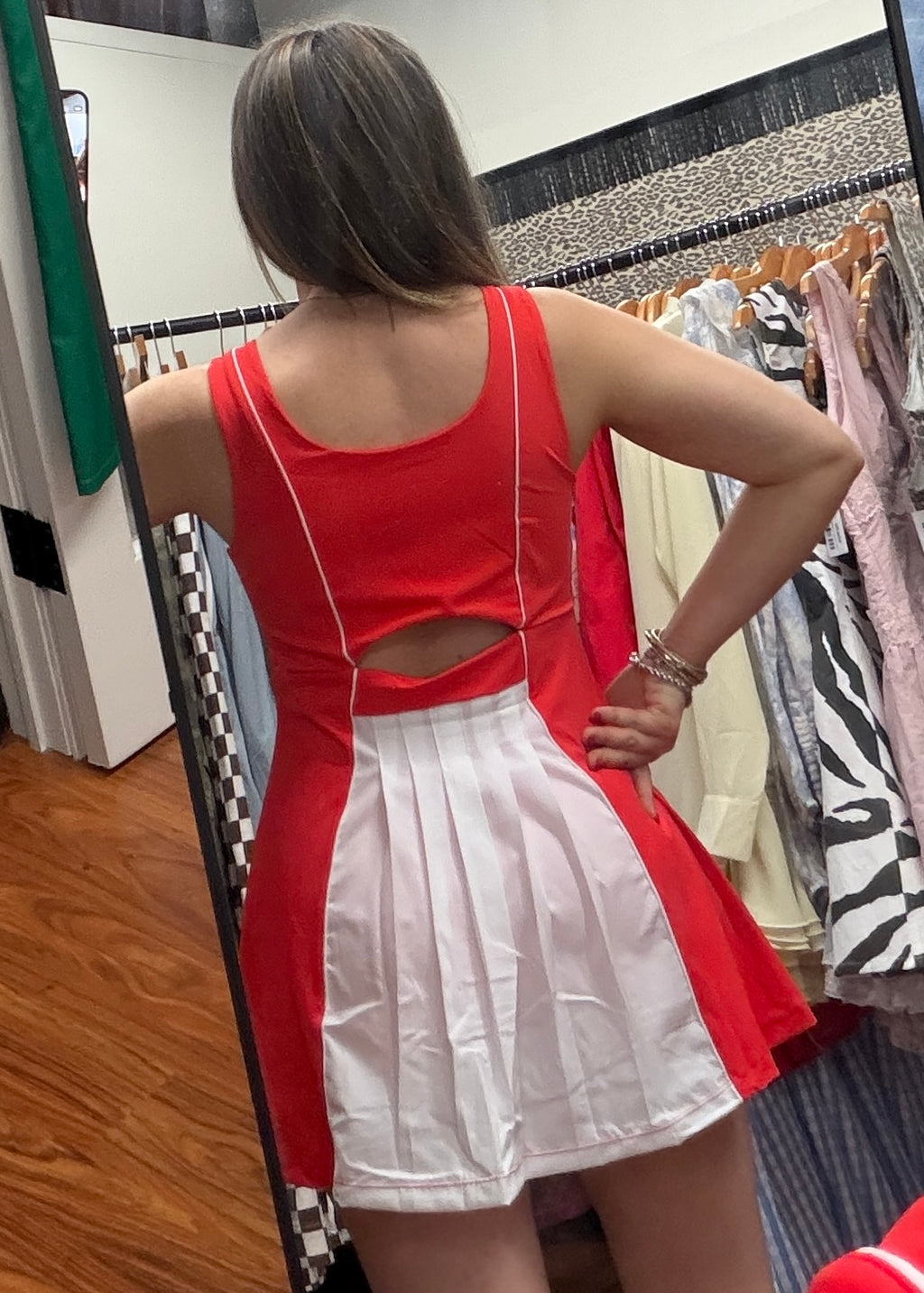 Movin’ & Groovin’ Activewear Mini Dress - Tomato
