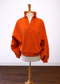 Piper Snap Button Collared Sweater - Orange