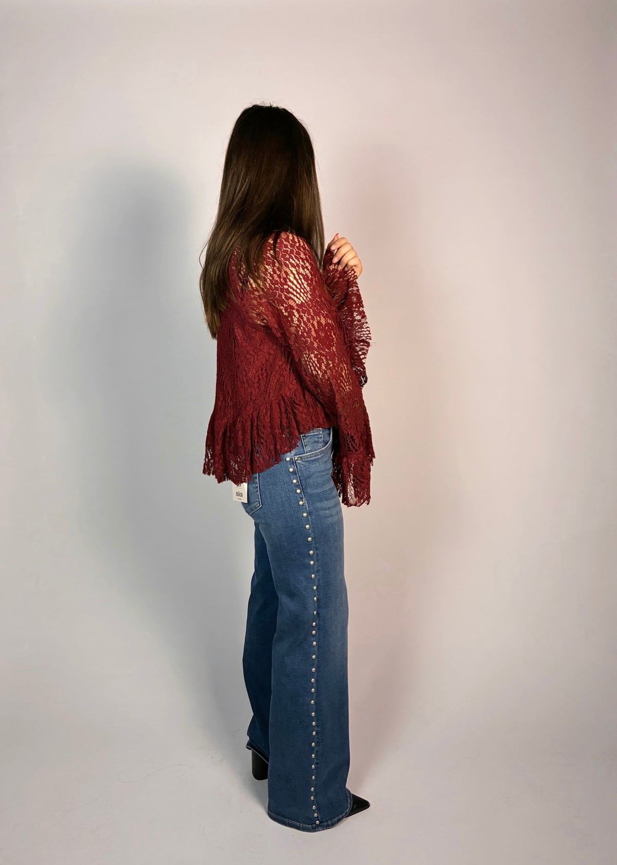 Crimson Spell Lace Top