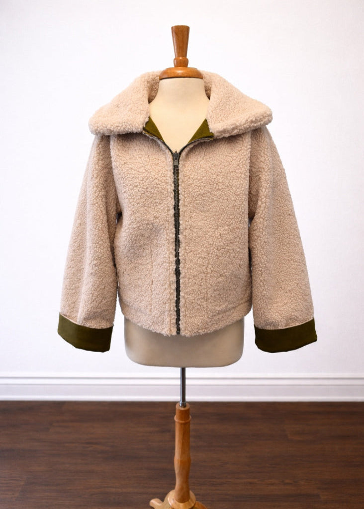Bundled Up Reversible Suede Shearling Jacket