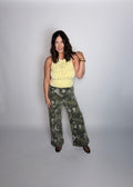 Amulet High-rise Wide Leg Crop Camouflage Cuffed Hem