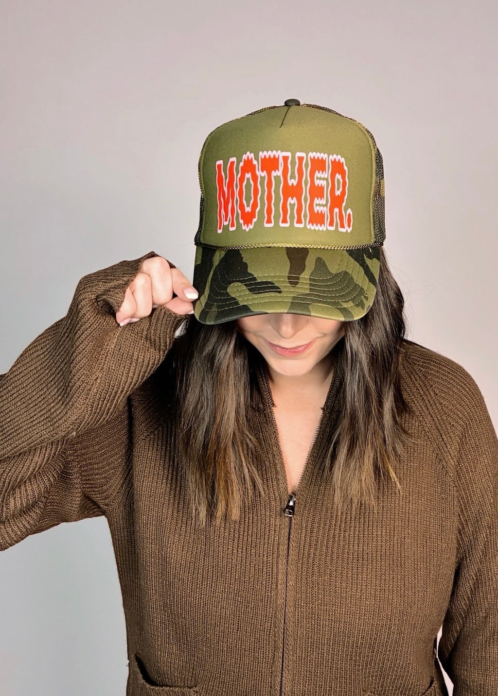 Electric Mother Trucker Hat - Two Tone Camo