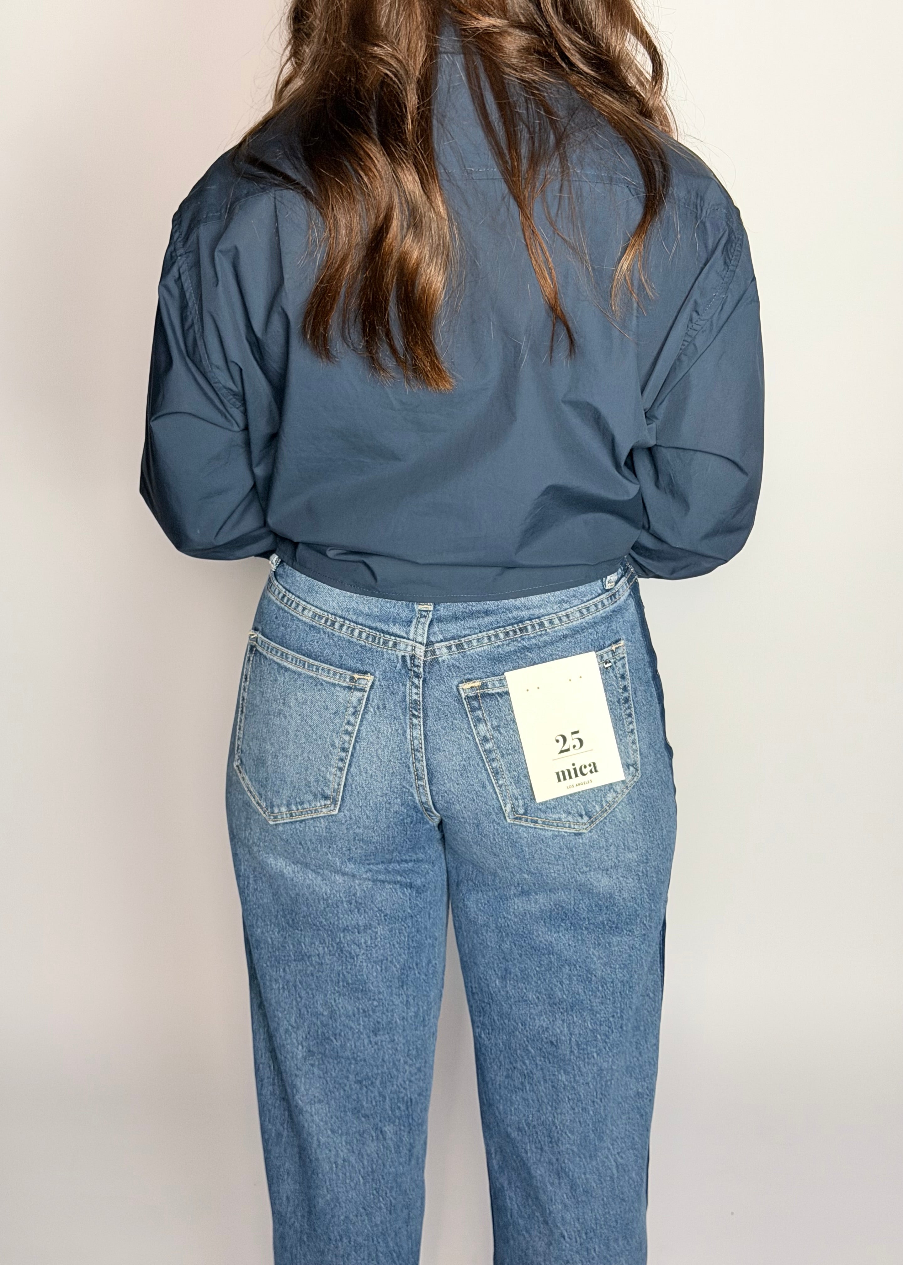 Ebony Sea High-rise Wide Side Panel Raw Hem