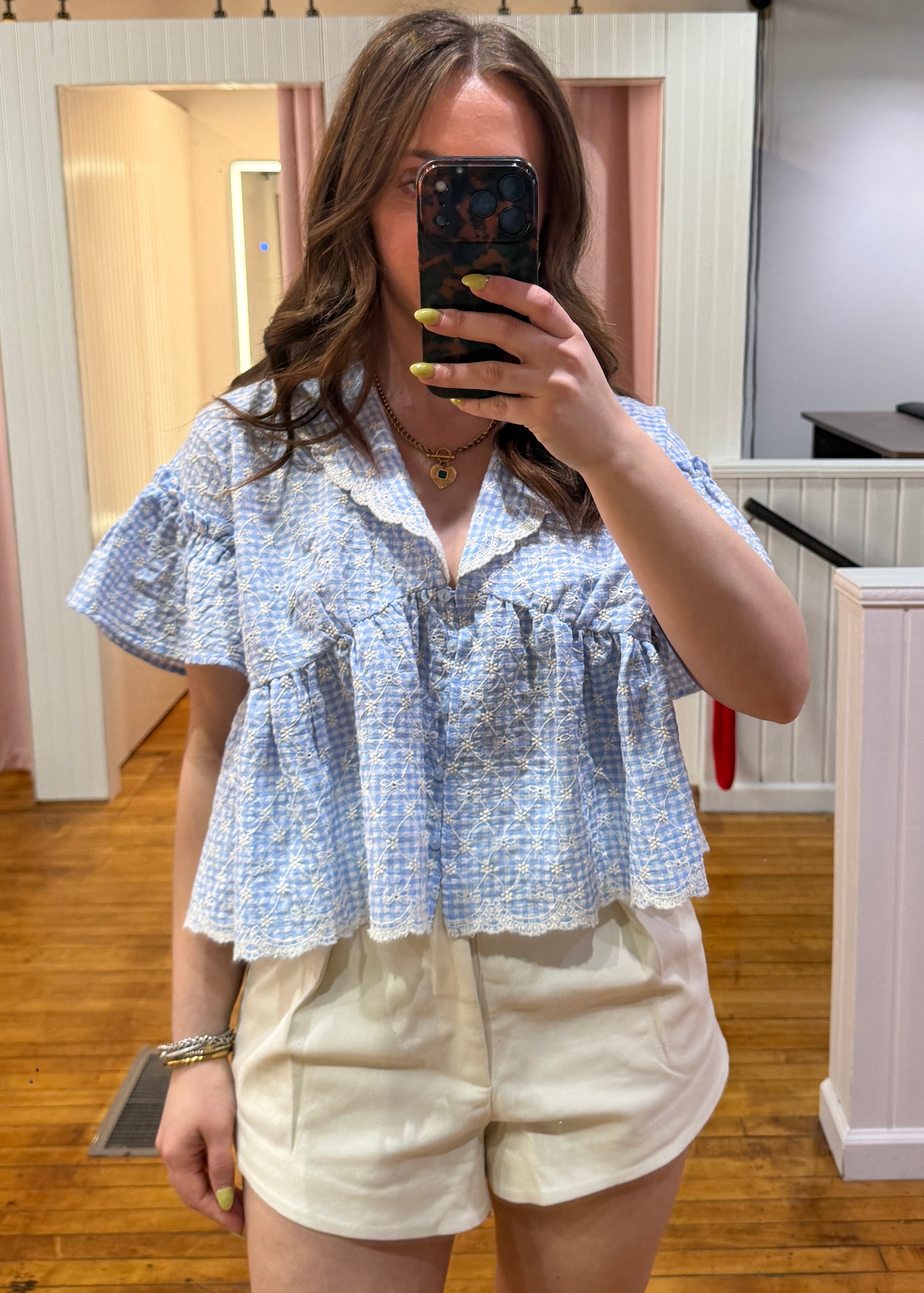 Grandma's Table Peplum Blouse