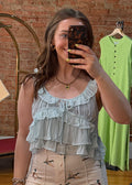 Blue Coast Ruffle Top