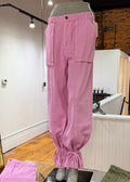 Tied With A Bow Cargo Pant - Bubblegum