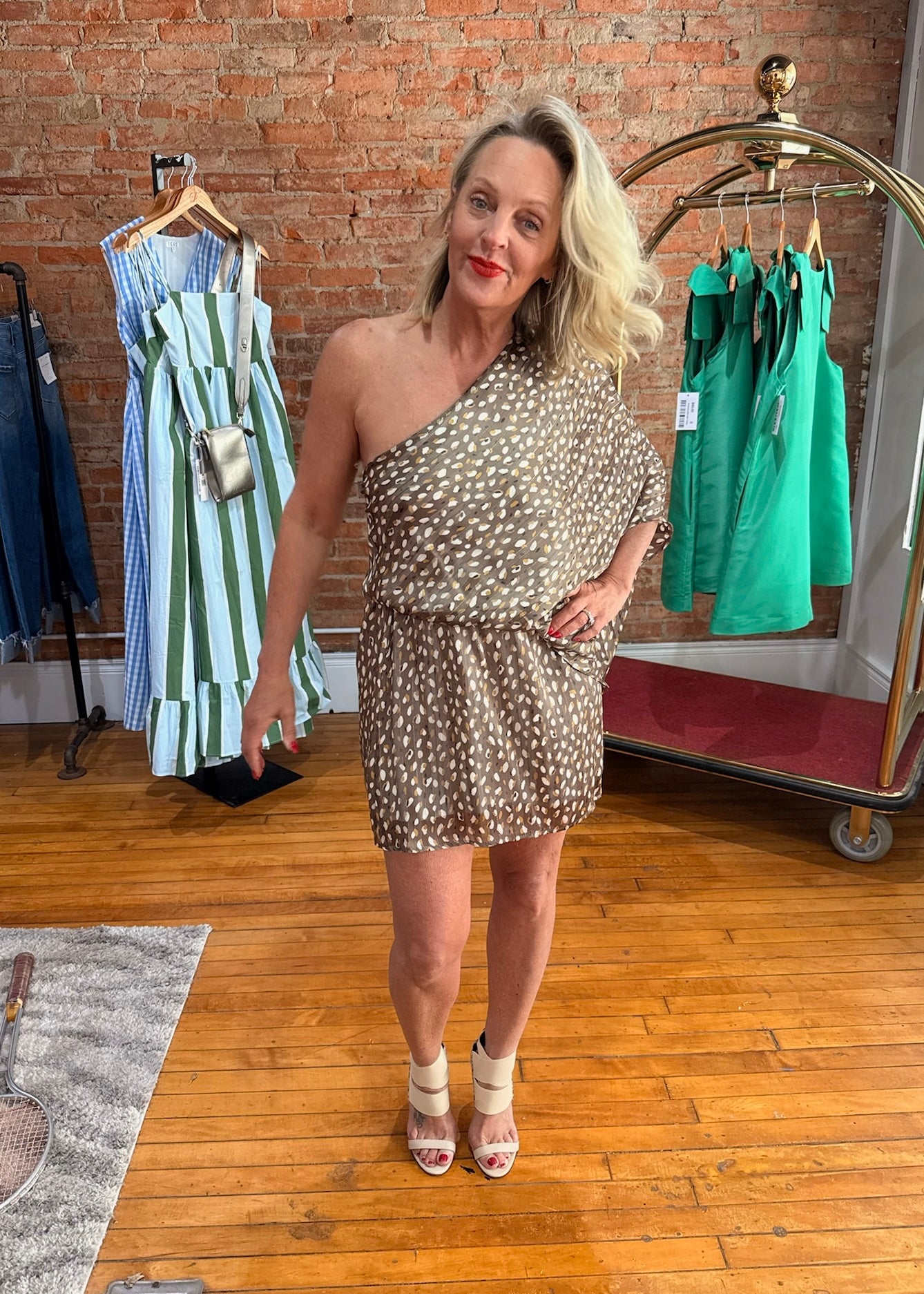Golden Hour Satin One Shoulder Dress