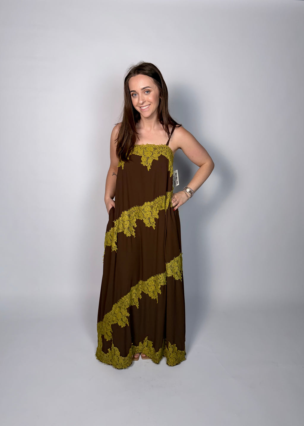 Falling For You Maxi Dress - Chocolate