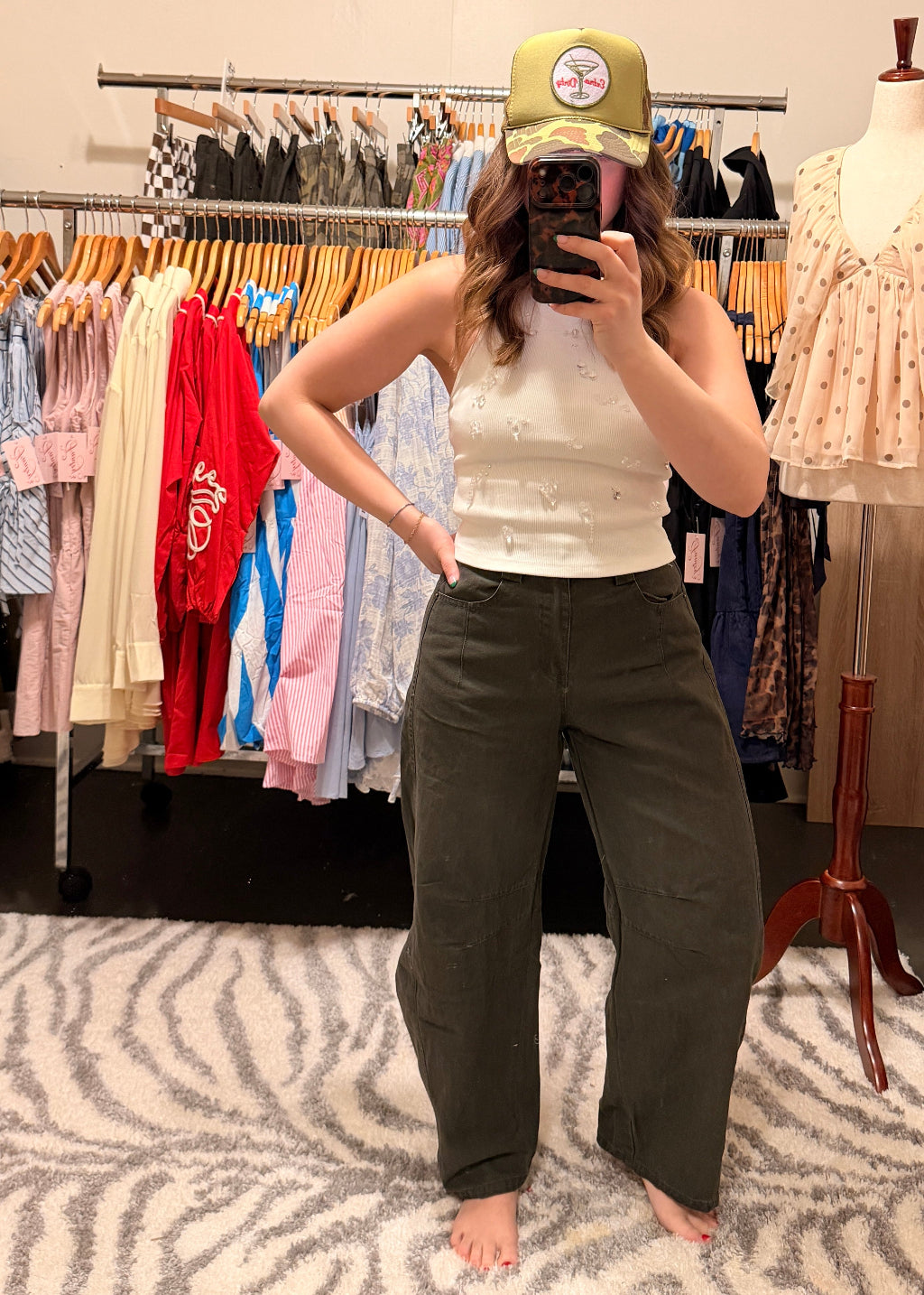 The Everyday Washed Black Barrel Pants