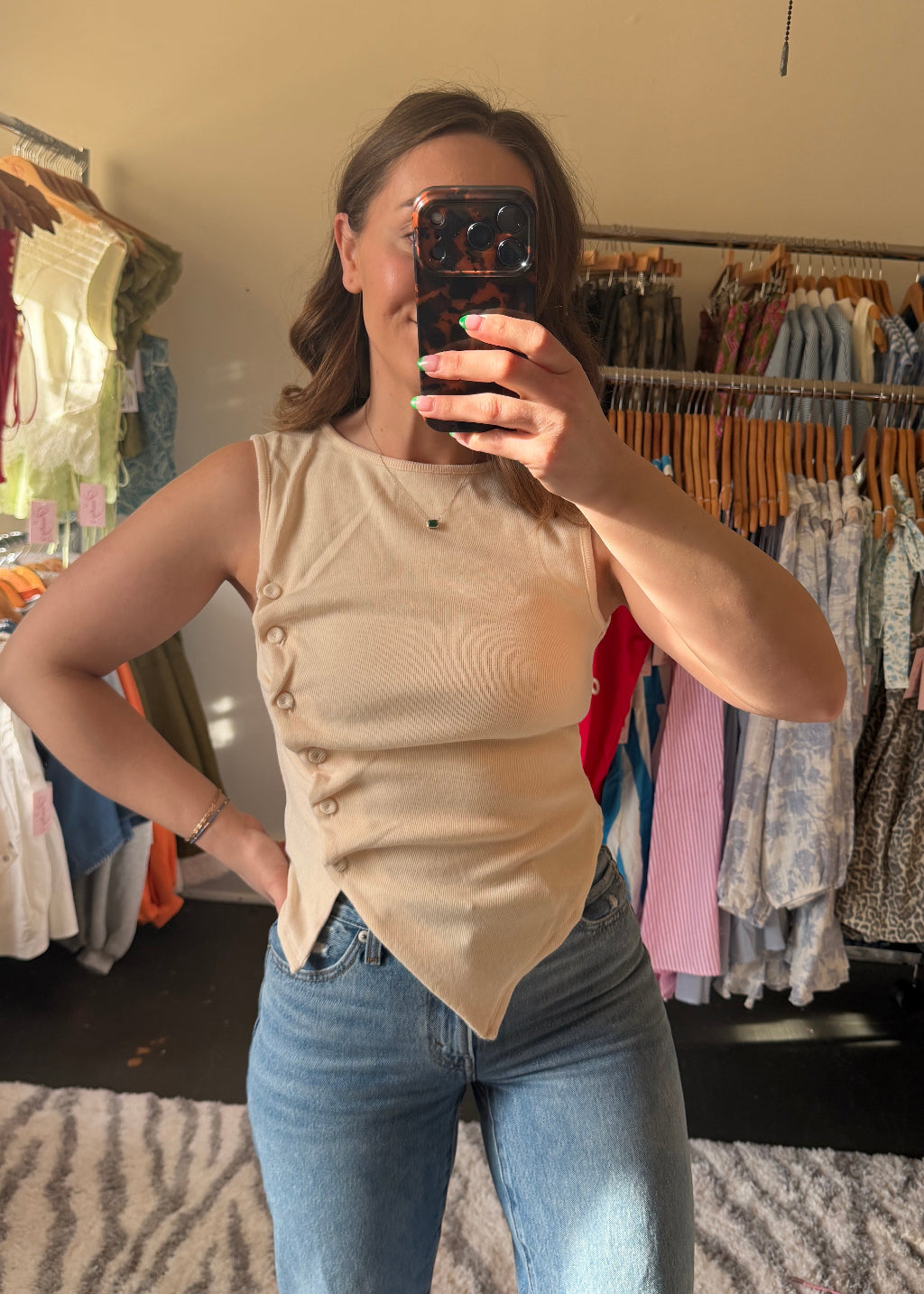 The Weekender Asymmetrical Knit Tank