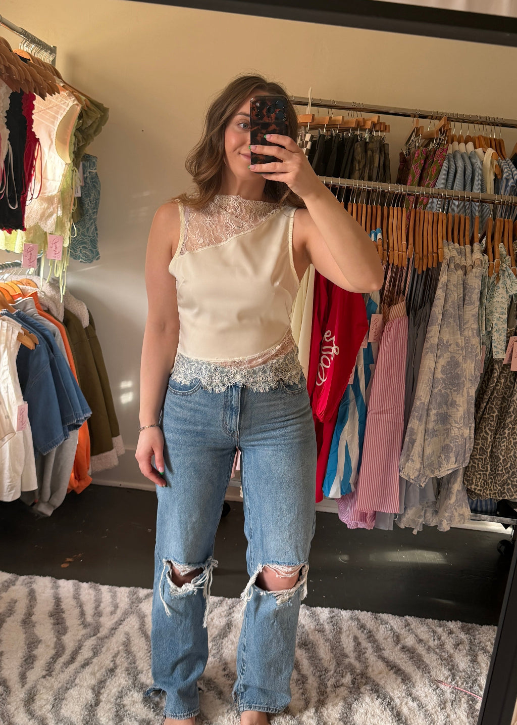 Dirty Martini Lace Detail Top