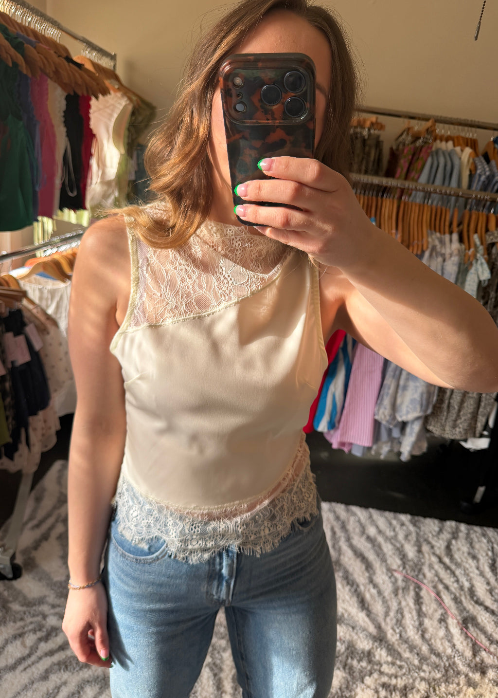 Dirty Martini Lace Detail Top - White