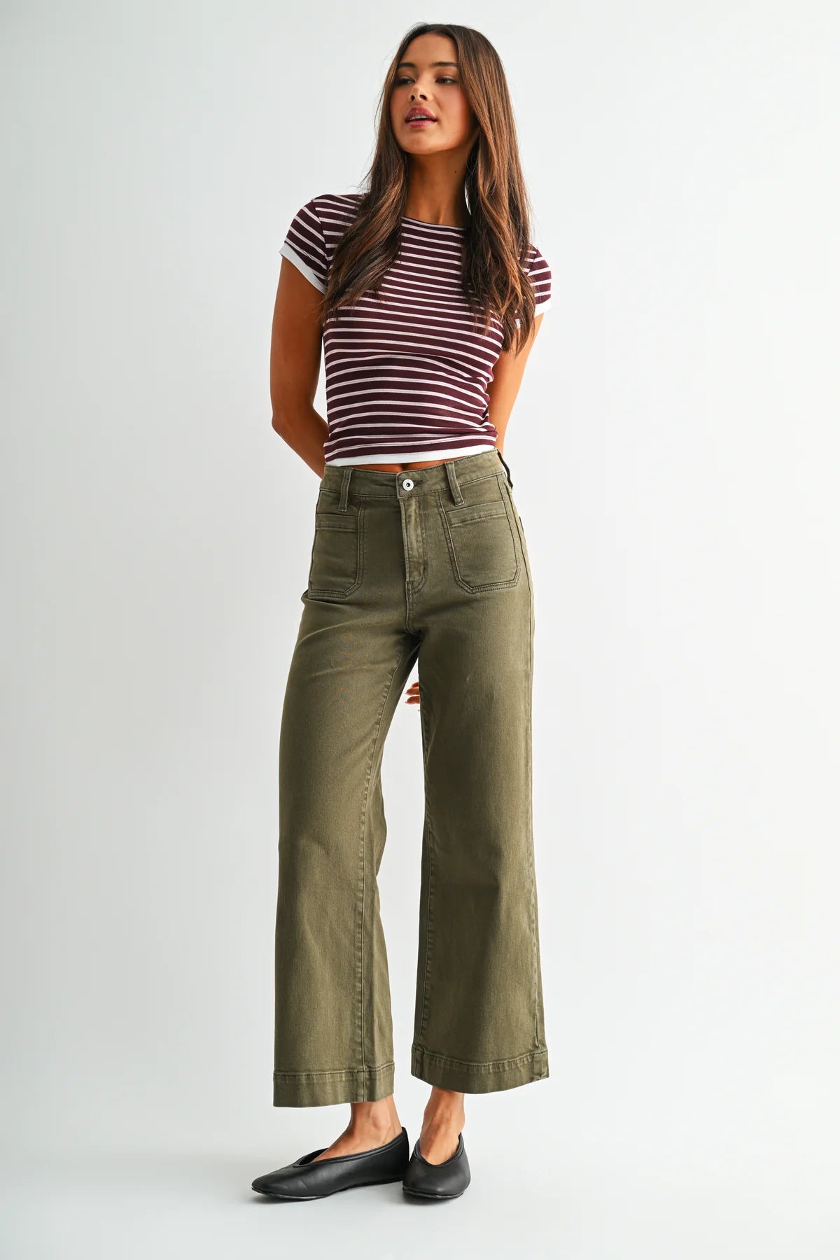 Nandor High-Rise Wide Crop Trouser Hem