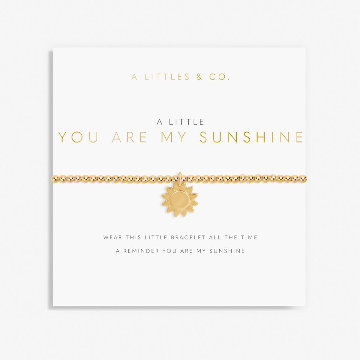 A Little 'You Are My Sunshine' Bracelet (Gold)