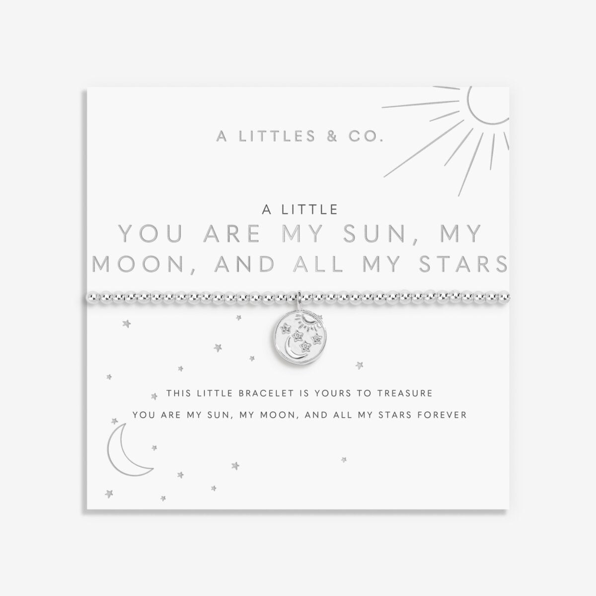 A Little 'You Are My Sun, My Moon, and All My Stars' Bracelet (Silver)
