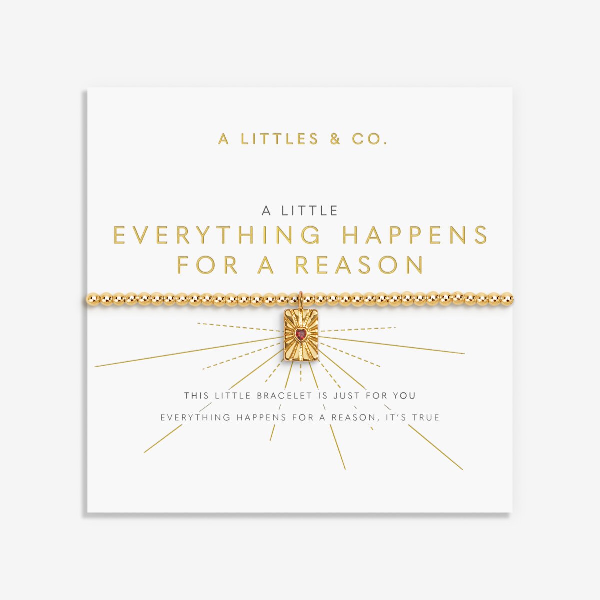 A Little 'Everything Happens for a Reason' Bracelet (Gold)