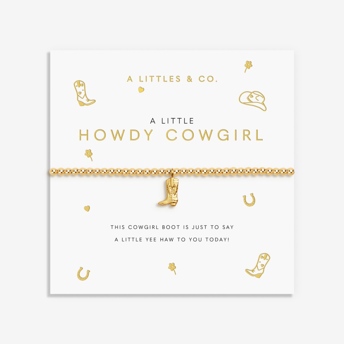A Little 'Howdy Cowgirl' Bracelet (Gold)