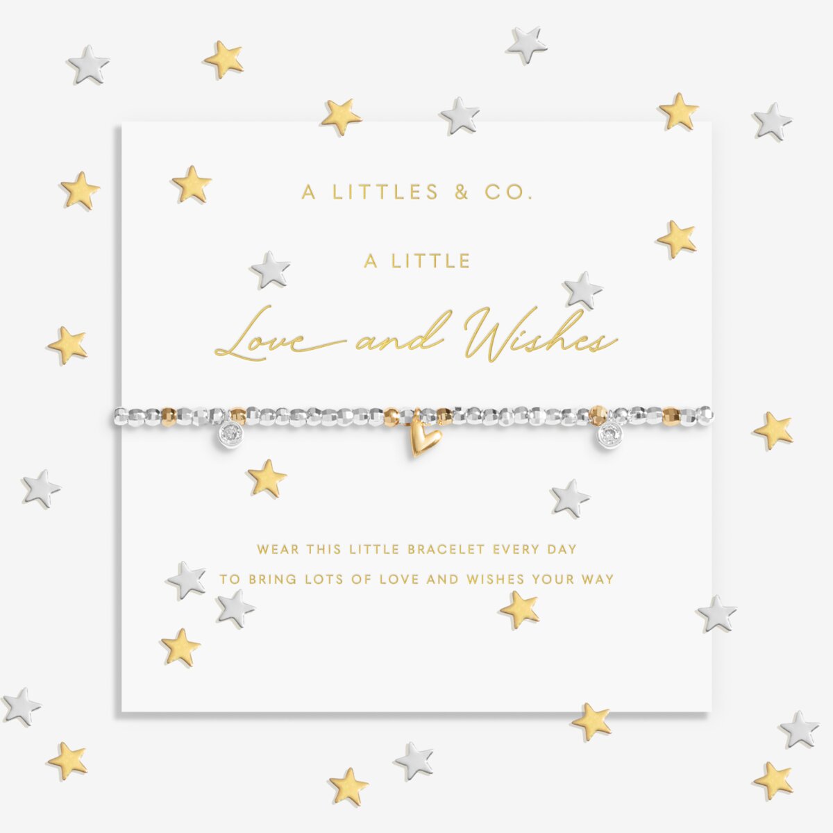 A Little 'Love and Wishes' Bracelet (Silver & Gold)