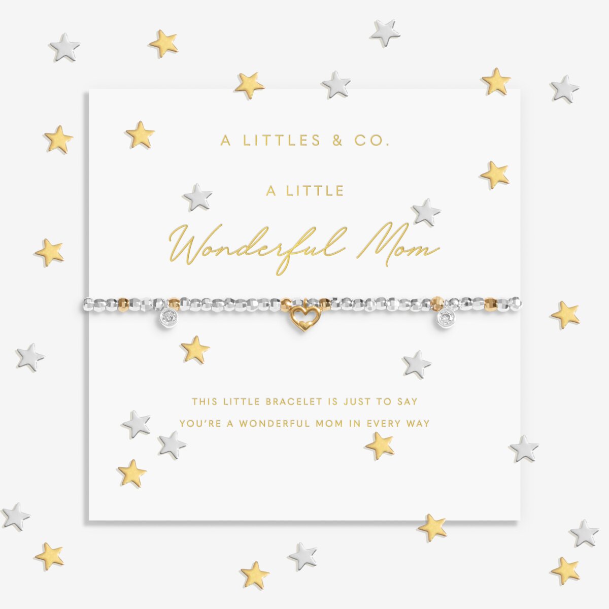 A Little 'Wonderful Mom' Bracelet (Silver & Gold)