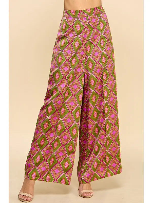 Summer Soiree Abstract Full Length Pant