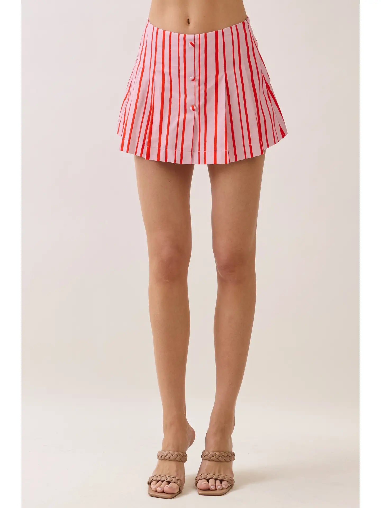 Feeling Fantzy Pleated High Rise Mini Short