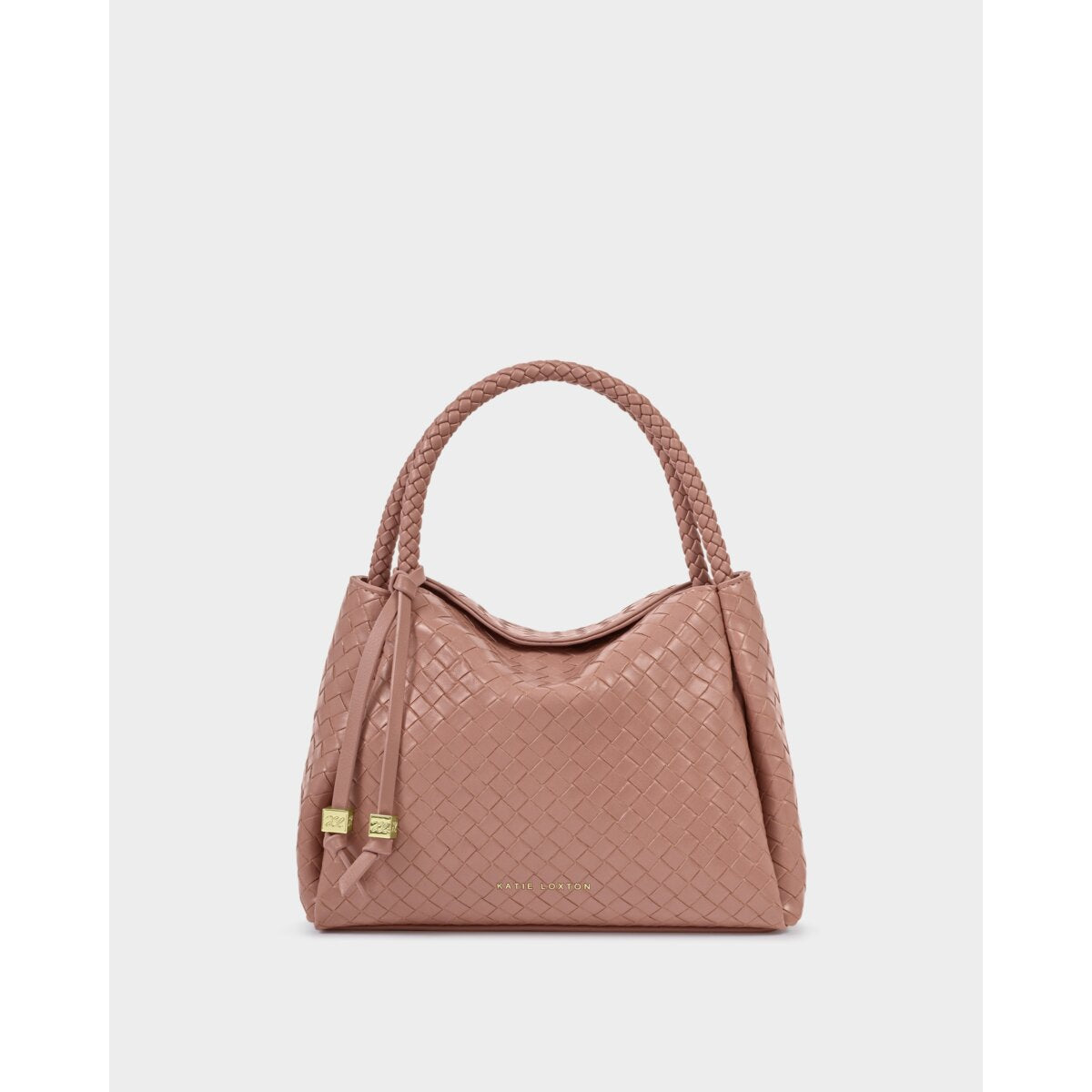 Nova Woven Texture Top Handle Bag - Pink Clay